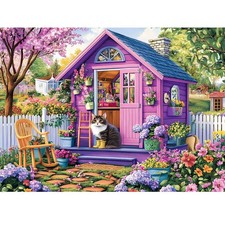 300 Piece Puzzles for Adults,Garden Cottage Jigsaw Puzzle for Children Senior...