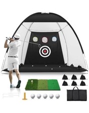 Golf Practice Net, 10X7Ft Green Golf Hitting Training Aids Nets with Target and