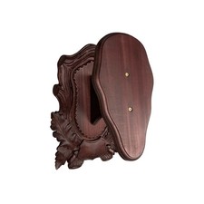 Scudo di legno per trofeo muflone. Corna. Caccia. 35x23cm 032501