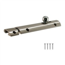 Convex Door Bolt 76mm – Brushed Satin Nickel Durable Internal Lock 1 Pack