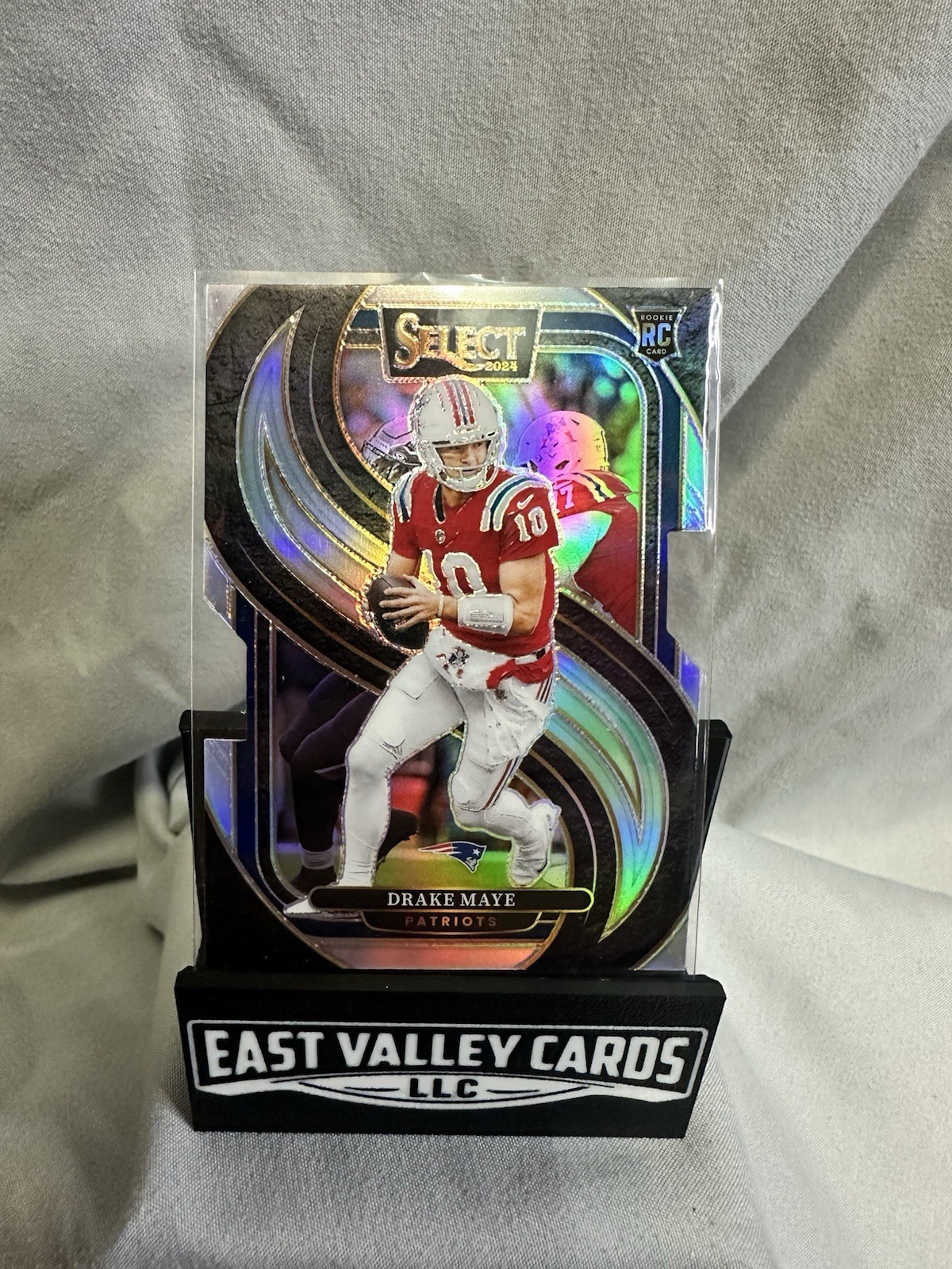 2024 Panini Select - Premier Level Drake Maye #113 Silver Prizm Die-Cut (RC)