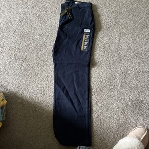 LEE RELAXED FIT STRAIGHT LEG MID RISE Wash & WEAR PANTS SIZE 14M NAVY NWT