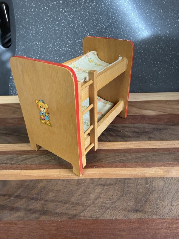 Vintage 1950s  Mini Doll Bunk Bed Made In western Germany 
