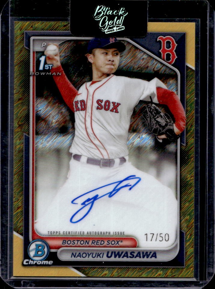 2024 Bowman Chrome Naoyuki Uwasawa Auto Gold Shimmer Refractor RC 1st #17/50