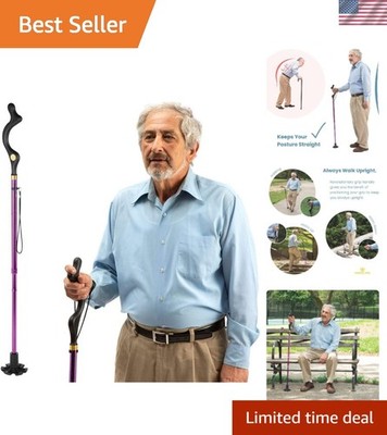 Versatile Adjustable Walking Cane for Men & Women - 10 Heights, Portable & St...