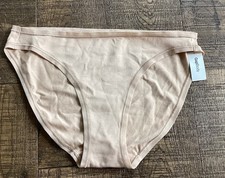 Women  s Gap Body Organic Stretch Cotton Bikini Sz Small Nude