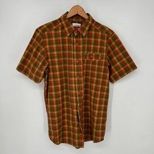 Columbia Shirt Mens Small Silver Ridge Utility Lite Plaid Button Up Short Sleeve
