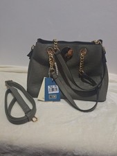 Bessie London Khaki Green Shoulder Bag with Detachable Strap