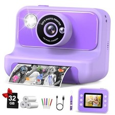 Kids Camera Instant Print, Christmas Birthday Gifts for Girls and Boys, Purple