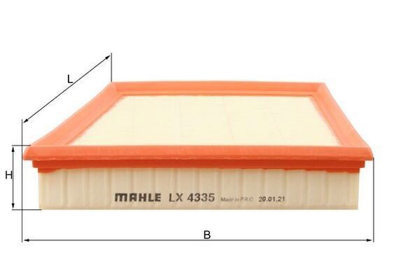 MAHLE LX 4335 Air Filter Left Fits Jaguar XE F-Pace XF 2 Sportbrake Land Rover
