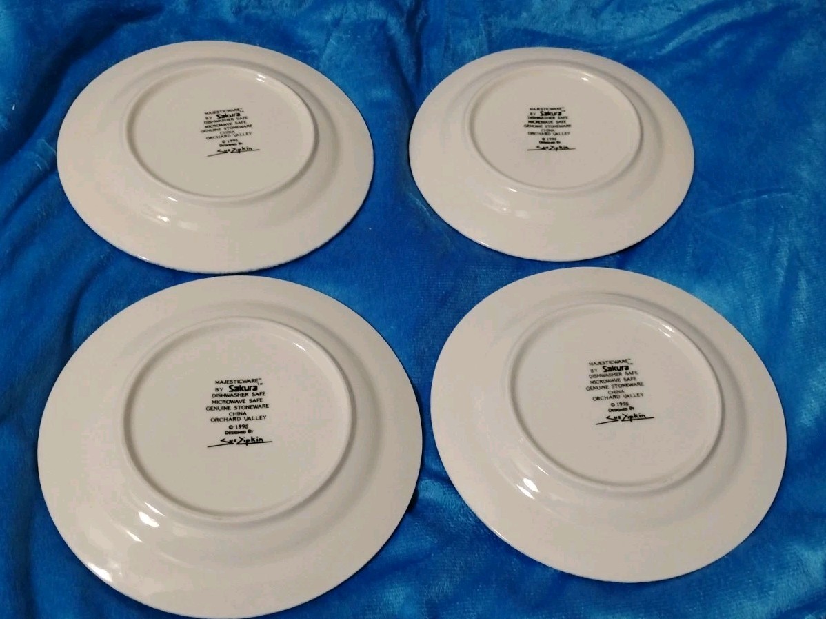 Vintage Sakura Plates Set Of 4 Orchard Valley