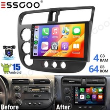 464gb For Honda Civic 2000-2005 Android 15 9 Car Stereo Radio Bt Wifi Gpsahd