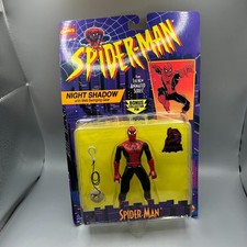 ToyBiz~SpidermanAnimated Series~Night Shadow Spiderman~Web Swinging Gear NIP '95