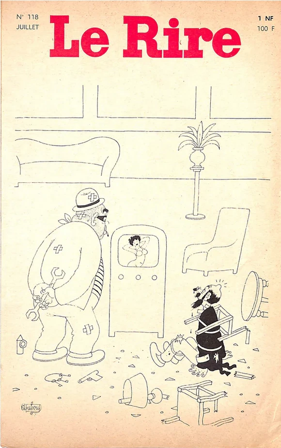 Couverture originale couleurs  Georges PICHARD  "Le Rire" n°118  1961  Signée - Photo 4/4