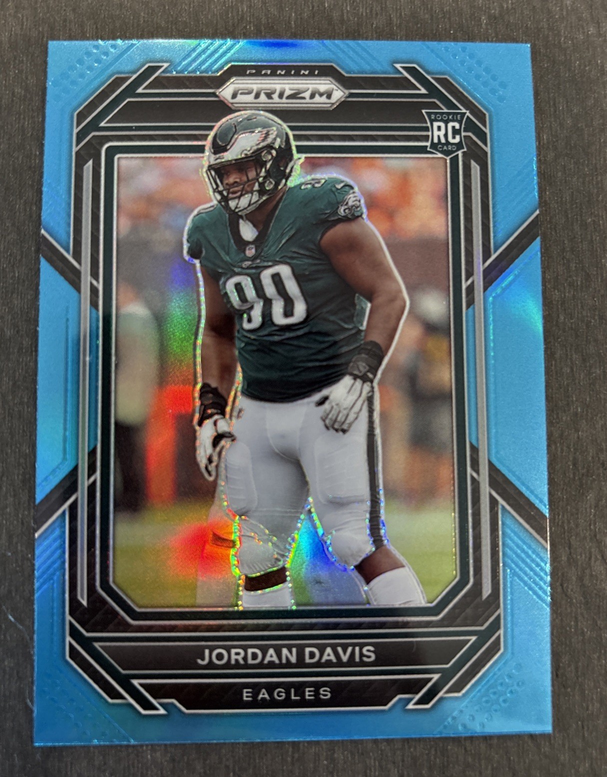 2022 Panini Prizm Light Blue Jordan Davis #371 Rookie Card RC