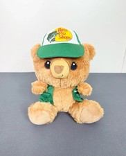 Bass Pro Shops 10" Plush Bear Wearing Green Logo Trucker Cap And Vest 2022