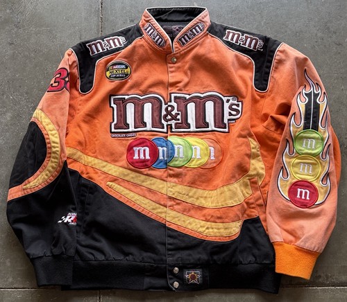 Vintage NASCAR M&M Jacket Nexel Cup Series JH Design Jeff Hamilton Faded Size XL