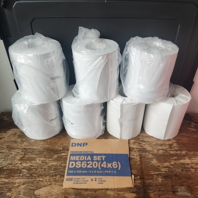 7 Rolls DNP DS620 4x6 Photo Paper Media 400 Prints/Roll PAPER ONLY No Ribbon