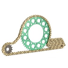 520 X-Ring Chain and Sprocket Kit 14T 50T for Kawasaki KX250 99-08 KLX300 Green