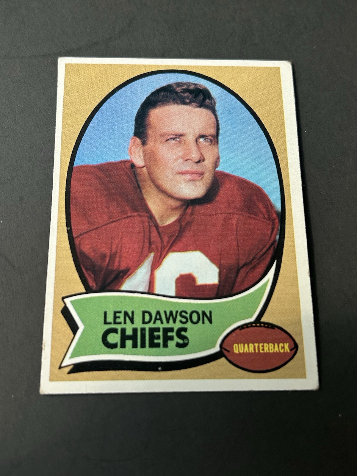1970 Topps Football #1 Len Dawson HOF EX- Wrinkle Kansas City Chiefs Purdue