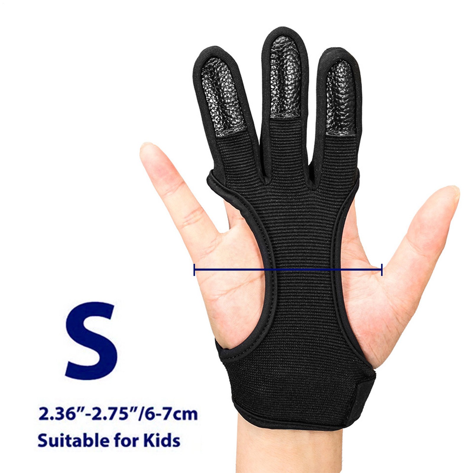 Archery Glove Finger Tab Leather Guard For Recurve/Compound Bow 3 Finger Gloves