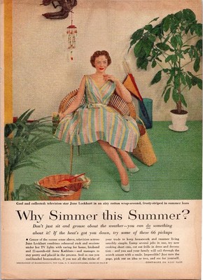 Bloomingdale's June Lockhart Why Simmer This Summer Magazine Ad 1950s
