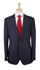 J Crew Mens Ludlow Dark Navy Blue Italian Wool 2-Btn Suit 41R