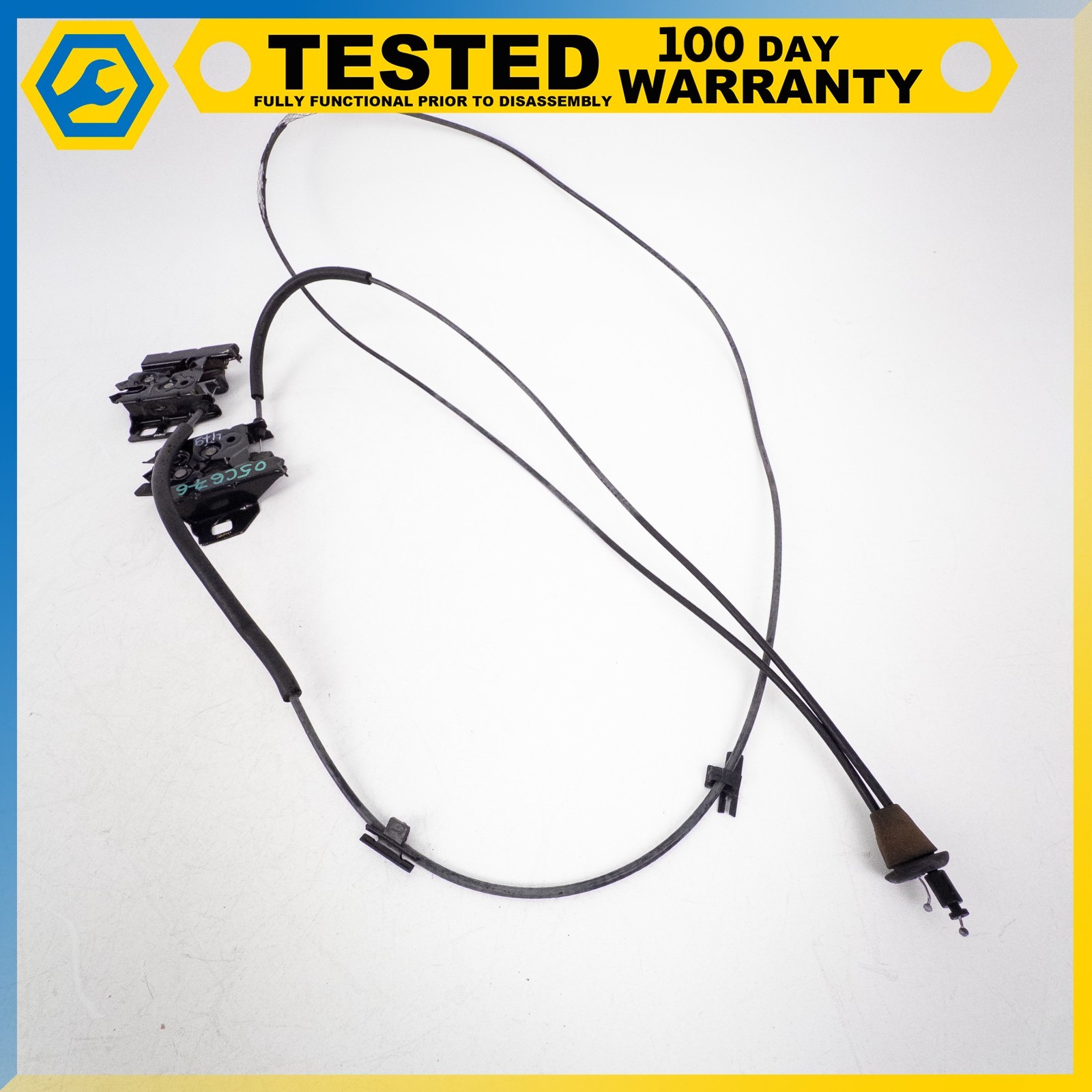 05-13 CHEVROLET CORVETTE C6 FRONT HOOD LATCH RELEASE HANDLE CABLE ASSEMBLY OEM