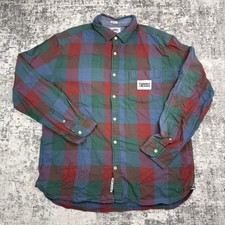 TOMMY JEANS Logo Retro Plaid Flannel Button Down MENS XL SlimFit Tommy Hilfiger