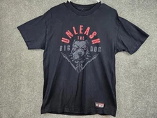WWE Unleash The Big Dog Roman Reigns Men's Black Shirt Short Sleeve No Size Tag