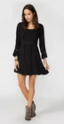 Stetson Size 12 Black Crepe Lace Insert Swing Dress Western Country Cowgirl BNWT