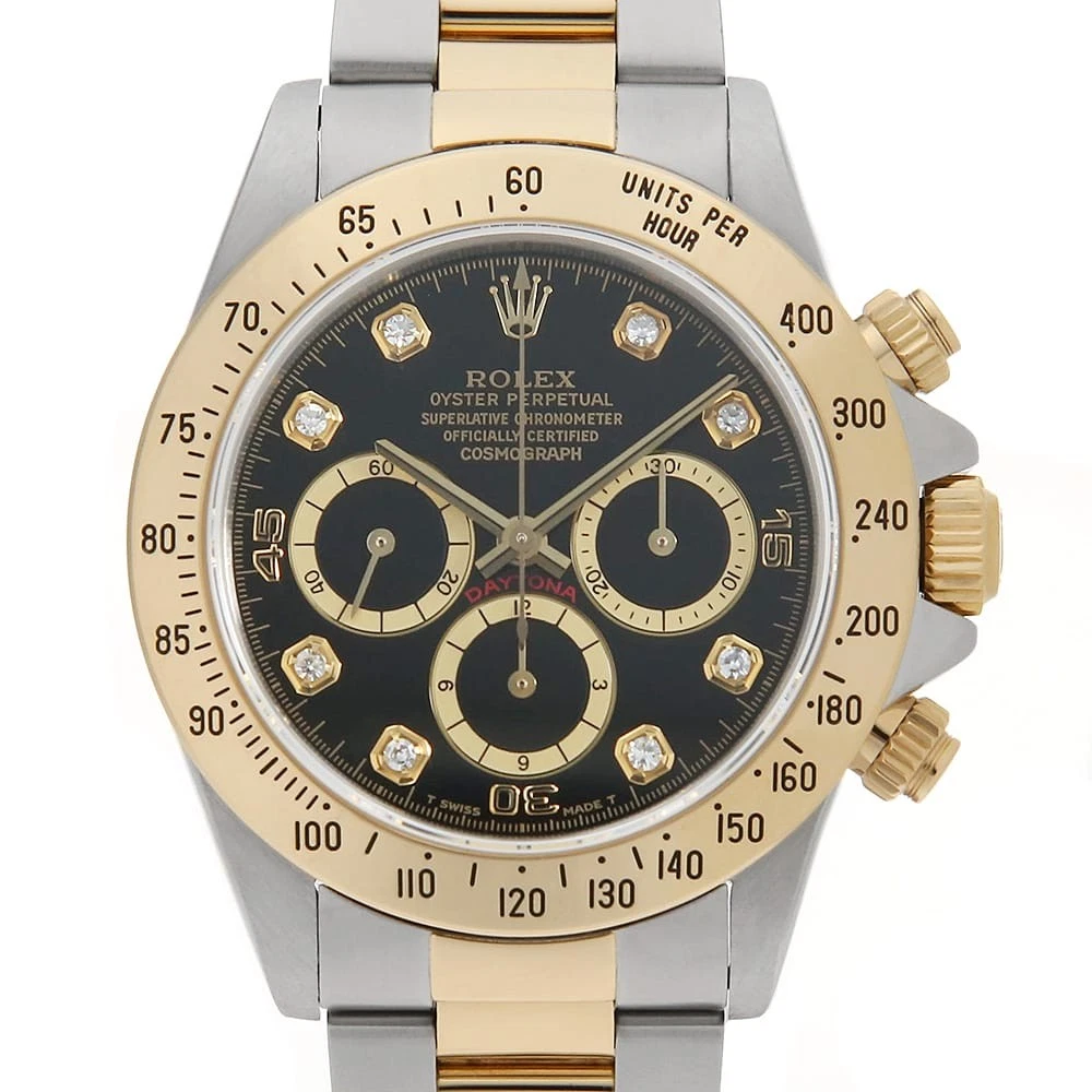 Zenith — ROLEX Cosmograph Daytona 8P diamond 16523G black Reverse 6 dial S Number sec...