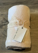 Barefoot Dreams Cozy Chic Dream Baby Receiving Blanket 30x30 Pink White Hearts