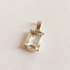 2.53 Carat Natural Aquamarine Pendant 14K Gold March Birthstone Fine Jewelry
