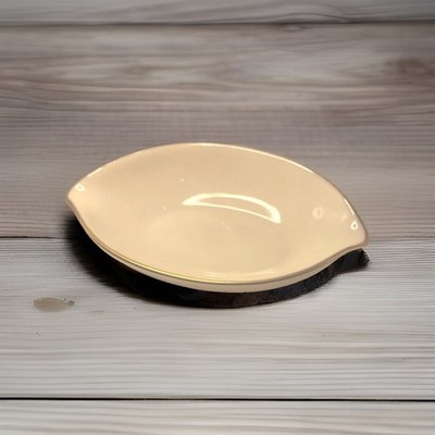 Lenox Fine Porcelain Oval Trinket Dish Ivory with Gold 4.5x2.75 