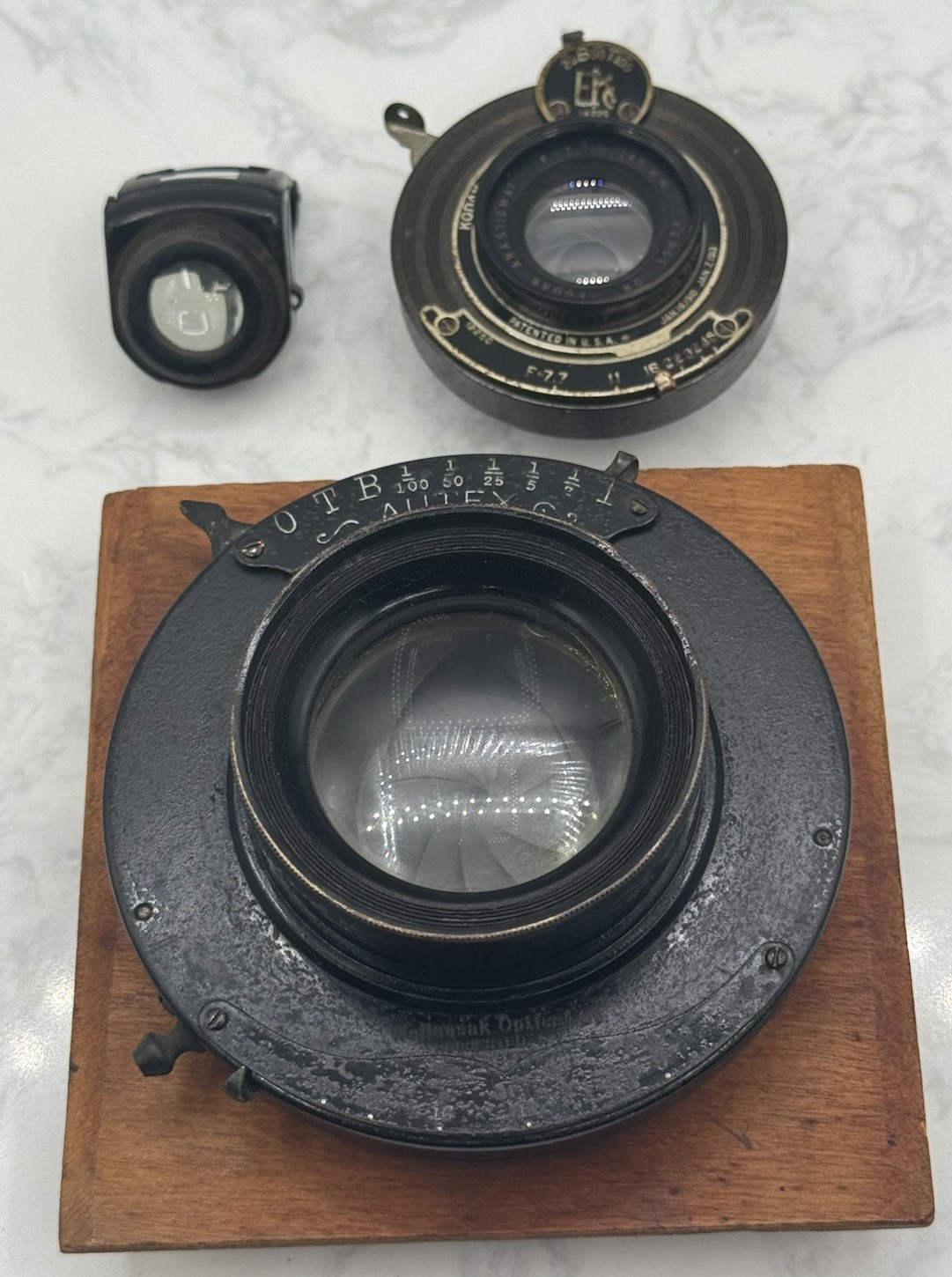 Antique Shutters Lot Of 2: Wollensak Autex & Kodak Fam-7.7