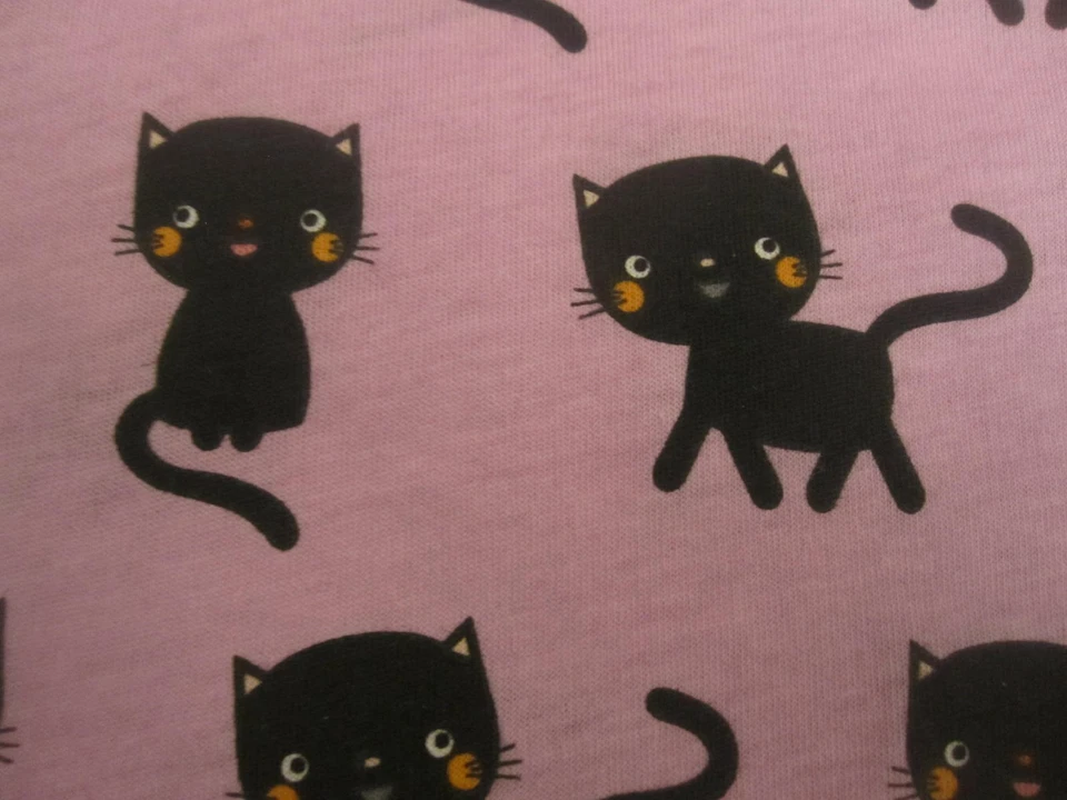 Halloween Fabric Stretch Knit  JoAnn's Black Cats on Light Purple 25"x 58" - Image 4 of 4