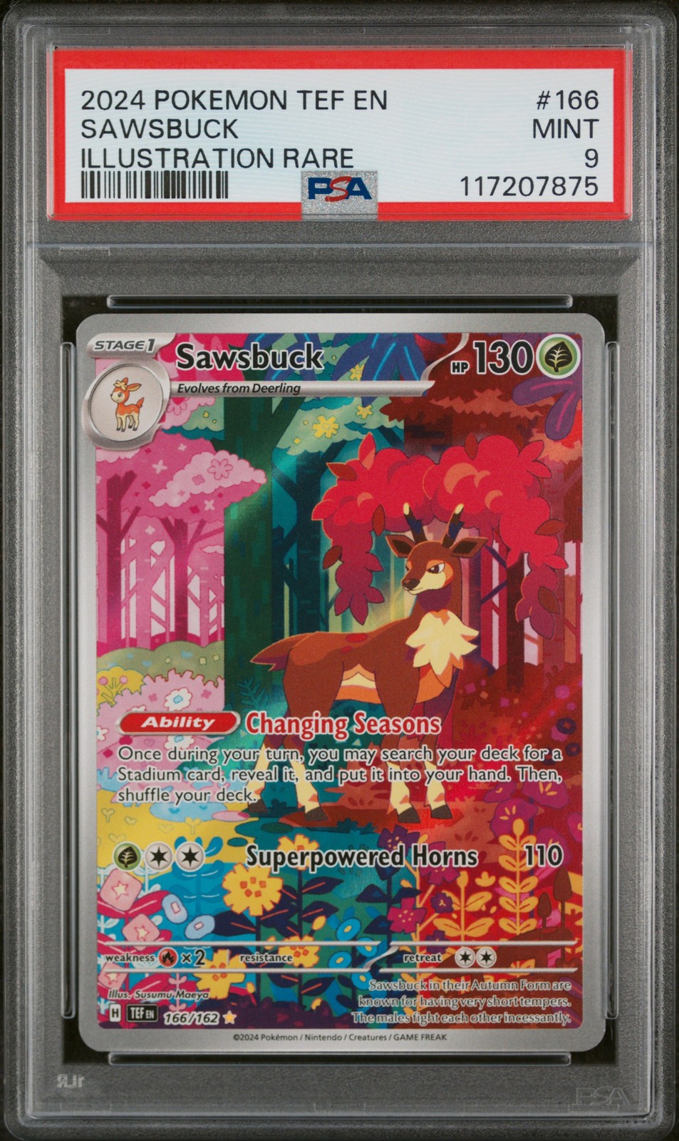 SV05: Temporal Forces #166/162 Sawsbuck PSA 9