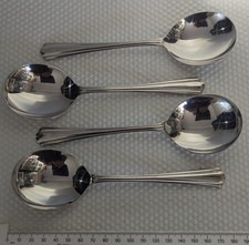 x 4  Ashberry style Savoy Staybrite  Soup Spoons Lovely Condition