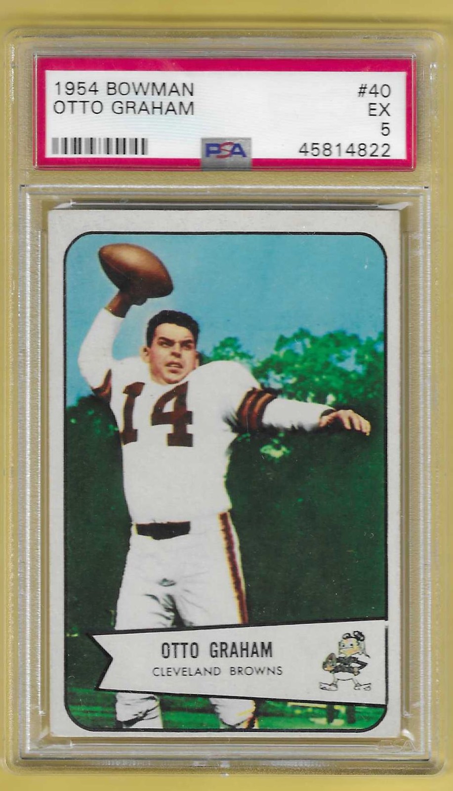 1954 Bowman Otto Graham Browns PSA 5