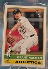 2025 Topps Heritage - Grant Holman Rookie (RC) Chrome #40 Oakland Athletics