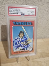 1975 Topps Ron Blomberg #68 Signed Autograph PSA/DNA Authentication