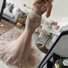 NEW Wedding Formal gown / dress with hand sewn crystals mermaid style