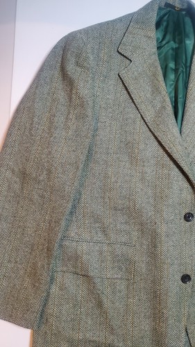 Atkinsons Ca Tweed Wool Pinstripe Mens Blazer Suit Jacket S/M 40 Funky 70s EUC - Picture 9 of 14
