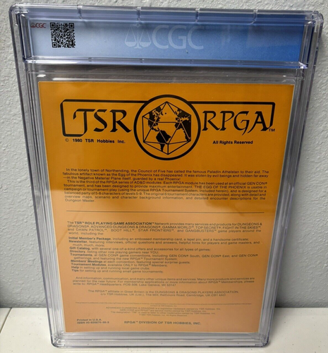 AD&D RPGA Module R-3 The Egg of the Phoenix CGC 9.2 Finest Known TSR 1982 - Picture 3 of 3