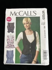 McCall's 7023 Women's Vtg 1960s Sewing Pattern Dress Pre Teen Size 12 Bust 31