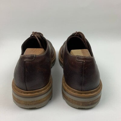 Clarks TOR England Oxford Brown Leather Wingtip Brogue Lace Up