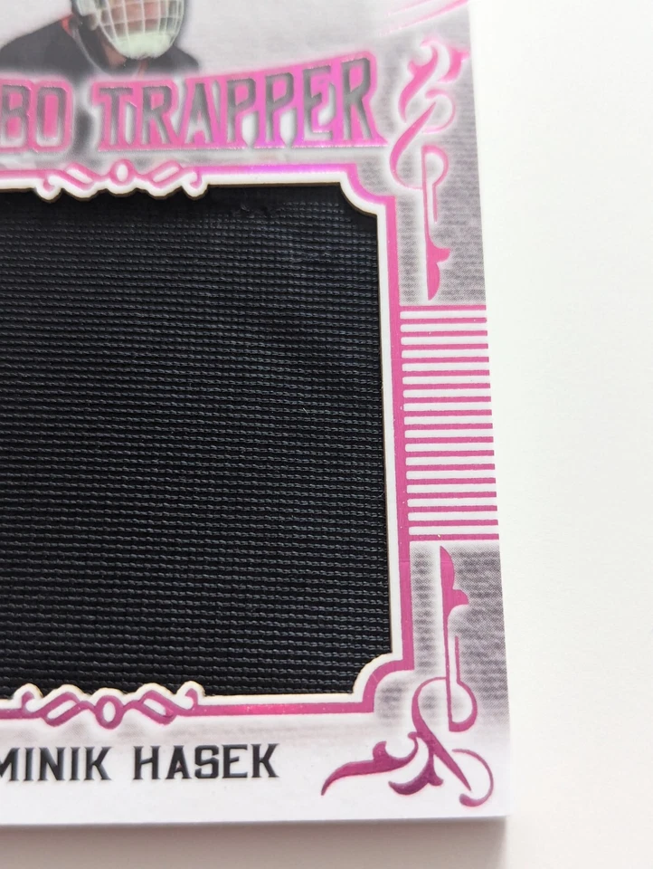 🥅🔥#/4 DOMINIK HASEK JUMBO TRAMPERO RELIQUIA 2020-21 HOJA EN EL JUEGO USADO ITG 🥅🏒 Foto 4 de 4