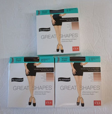 No Nonsense Great Shapes Pantyhose 3 pr C Midnight Black Sheer Toe