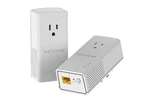 NETGEAR PLP1000   Powerline Adapter with Outlet- Pack of 2 with Ethernet Cable